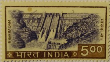 5th Series Bhakra Dam, Punjab -Rs 5 Df-Block of 4