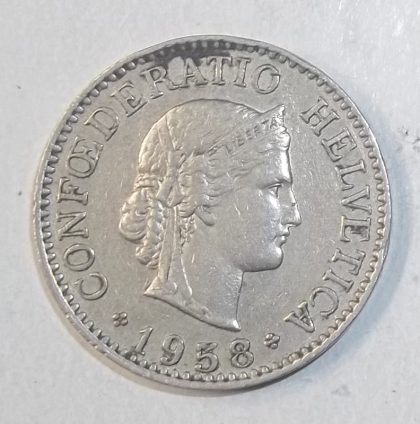 SWITZERLAND 10 Rappen 1958 Confoederatio Helvetica (used)