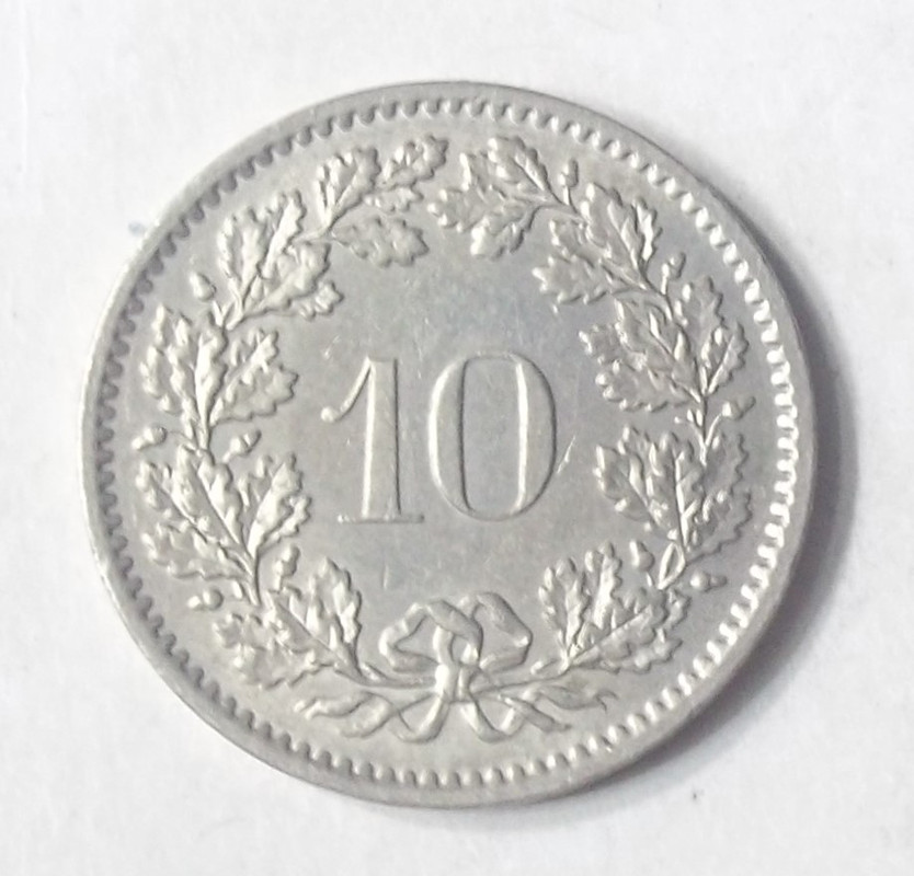 SWITZERLAND 10 Rappen 1979 Confoederatio Helvetica used Sams