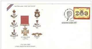 First Day Cover 07 Sep.'97 Bicentenary of 2nd para (Maratha) Battalion.(FDC-1997) (Spots/hinged/slightly damaged/Paper Stuck)