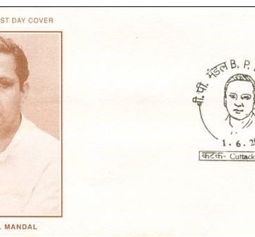 First Day Cover 01 Jan. '01 B.P. Mandal (Chairman of 'Mandal Commission').(FDC-2001) (Spots/hinged/slightly damaged/Paper Stuck)