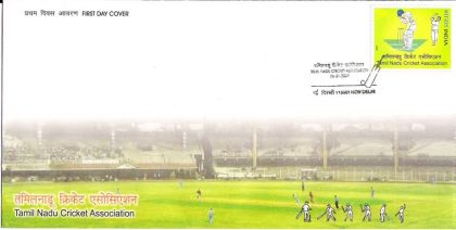 First Day Cover 26 Jan. '07 70th Anniv.of Tamil Nadu Cricket Association.(FDC-2007)
