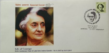 Life of Courage (Birth Centenary Year of Late Smt. Indira Gandhi) (Special Cover)