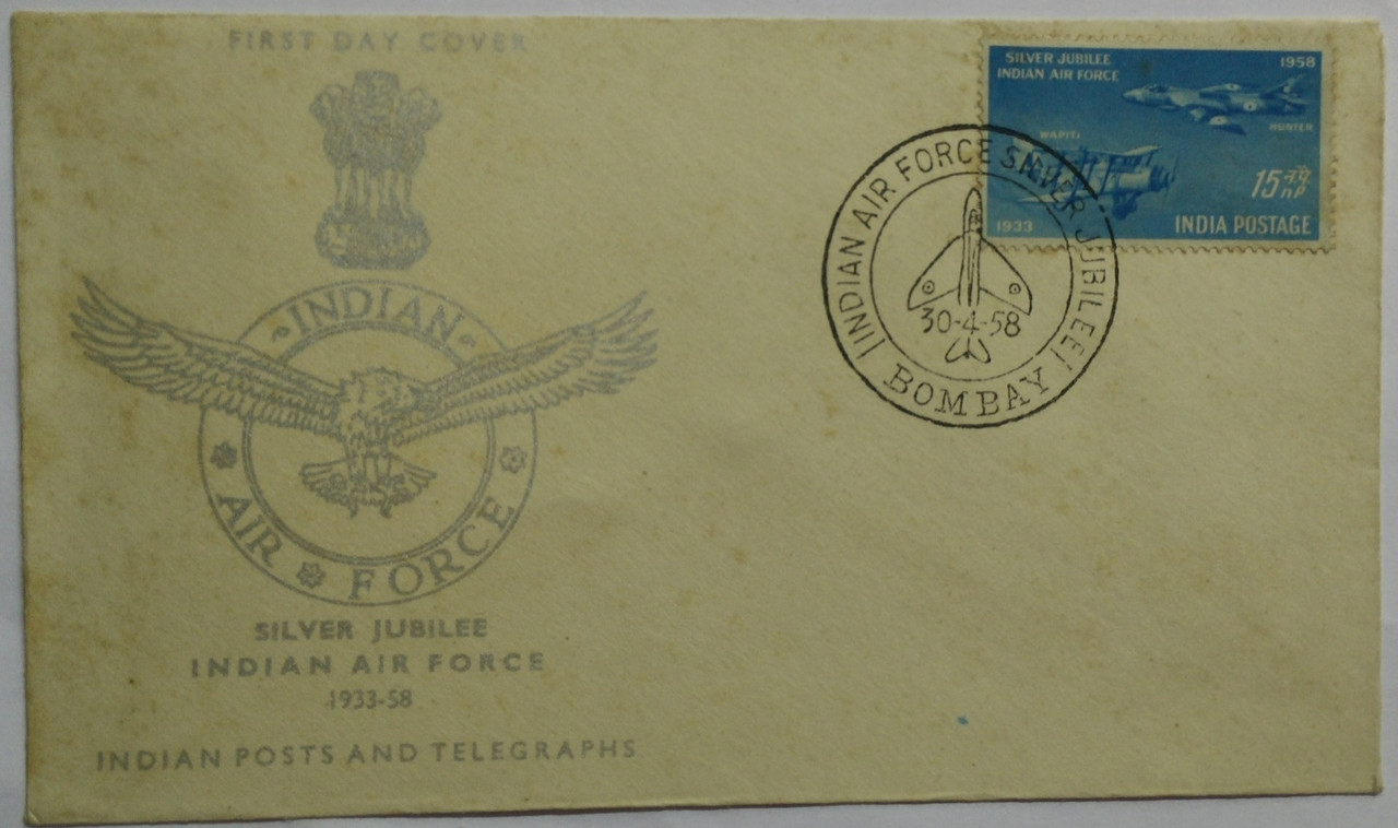 Silver Jubilee of Indian Air Force. Single Stamp Fdc Sams Shopping