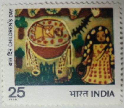 Childrens Day. Childrens Day, Painting, Folk Tale, 25 P. - MNH Stamp