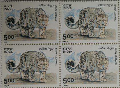 Wild life, Snow Leopard (Block of 4 stamp)