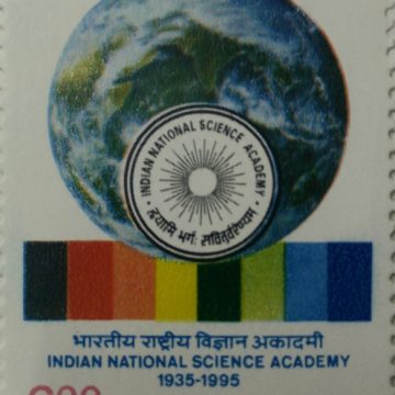 60th Anniv.of Indian National science Academy (Hinged/Gum washed stamp)