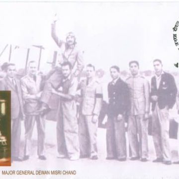 First Day Cover 22 Oct. '09 Major General Dewan Misri Chand.(FDC-2009) (Spots/hinged/slightly damaged/Paper Stuck)