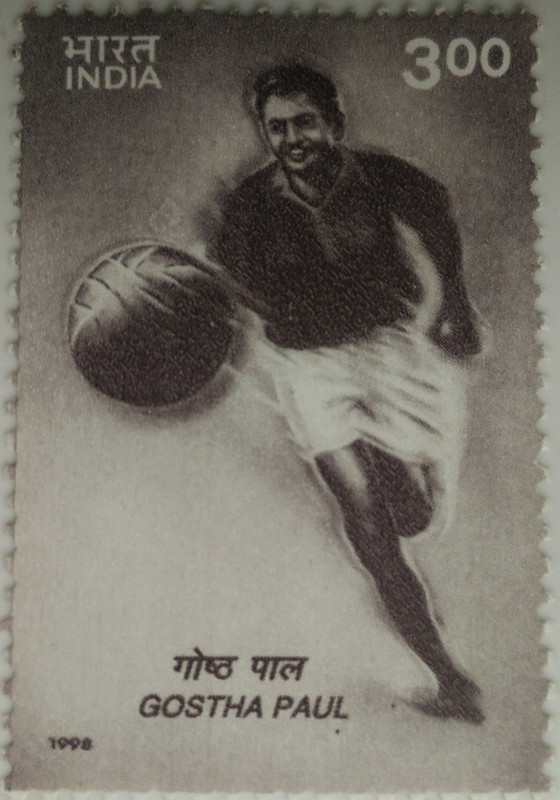 Gostha Behari, footballer - MNH Stamp
