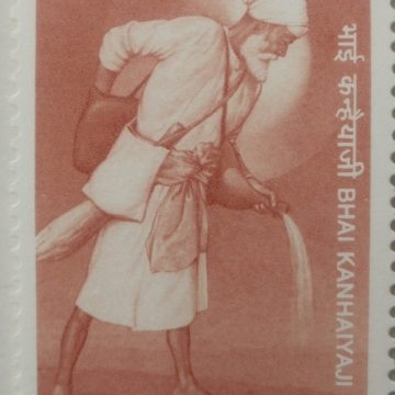 Bhai kanhaiya ji. (Hinged/Gum washed stamp)