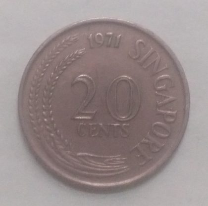 20 Cents 1971 Singapore/ Singapore (used)