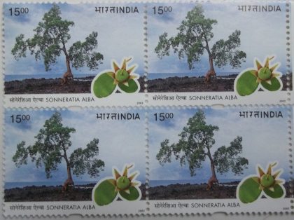 8thSession of the Conference of the parties to the United Nations Framework Convention on Climate Change, Sonneratia alba(Block of 4 stamp)