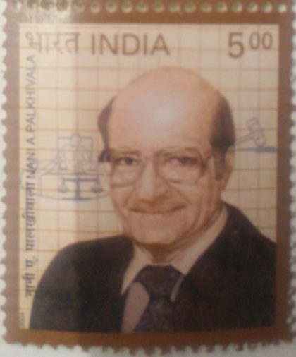 Nanabhoy "Nani" Ardeshir Palkhivala , Personality, Jurist, Economist, Justice, Court, Hammer , Rs 5 - MNH Stamp