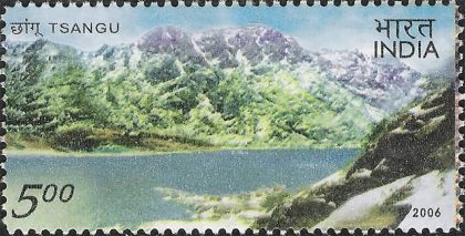 Himalayan lakes, Tsangu, Sikkim_Cut Setenant | Buy Indian Postage Stamps | Philately India
