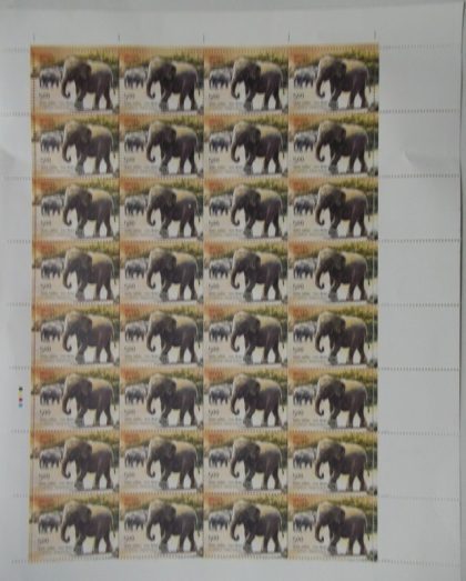 II Africa India Forum Summit 2011 Thematic Rs. 5 - MNH (Stamp Full Sheets - 32 stamps)