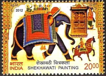 Shekhawati Paintings Thematic Rs. 20- MNH Stamp