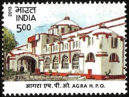 Heritage Buildings - Agra HPO Heritage, Post Office,?Architecture, Archaeology Rs. 5 - MNH Stamp