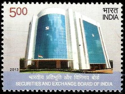 Securities and Exchange Board of India Organisation, Regulator, Stock Market, SEBI, Building Rs. 5 - MNH Stamp