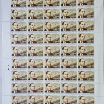 Dr. B. R. Ambedkar & Constitution of India Personality, Constitution, Jurist, Politician, Philosopher, Anthropologist, Historian, Economist, Bharat Ratna, Parliament, Flag Rs. 5 - MNH (Stamp Full Sheets - 45 stamps)