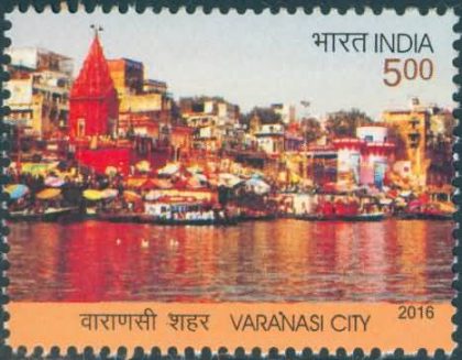Varanasi City Tourism, Ganga, River, Ghat, Pilgrimage, Boat, Devotees, City, Temples Rs. 5 - MNH