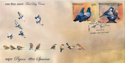 First Day Cover 09 July. '10 Birds of India.(FDC-2010)