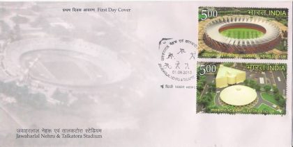 First Day Cover 01 Aug. '10 Commonwealth Games (2nd Series).(FDC-2010) (Spots/hinged/slightly damaged/Paper Stuck)