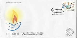 First Day Cover 30 Sep.'11 The Trained Nurses Association of India. (FDC-2011)