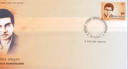 First Day Cover 26 Dec.'11 Srinivasa Ramanujan. (FDC-2011)