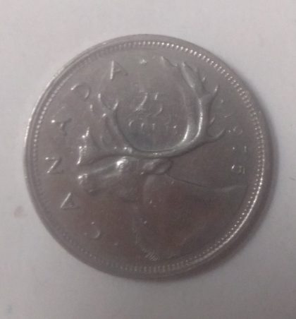 25 Cents Canada 1975 Elizabeth II D.G. Regina