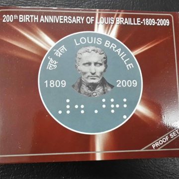 Unc 2009 Louis Braille - US Commemorative 90% Silver Dollar