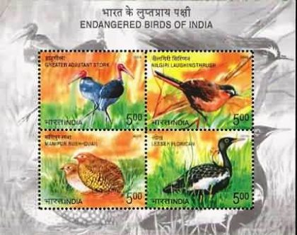 Endangered Birds - 2006 (Indian Miniature Sheets)