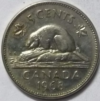 5 Cents Canada 1968 Elizabeth II D.G Regina (used)