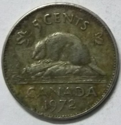 5 Cents Canada 1972 Elizabeth II D.G Regina (used)