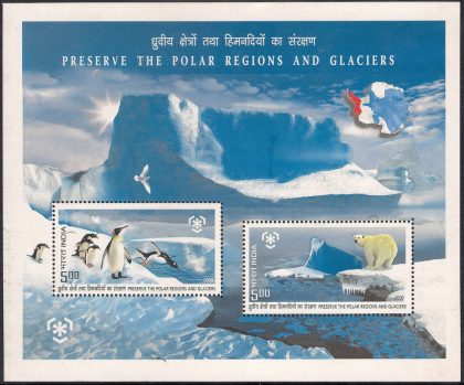 Preserve the Polar Regions and Glaciers - 2009 (Indian Miniature Sheets)