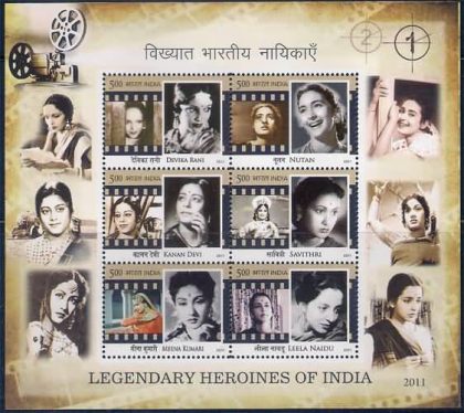 Legendary Heroines of India 6 - 2011 (Indian Miniature Sheets)