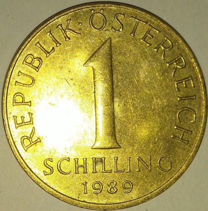 Aus 1 Schilling  coin 1989_1$  (used)