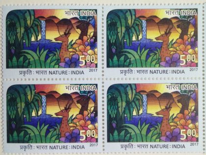 Nature of India; Deer (Block of 4 stamp)