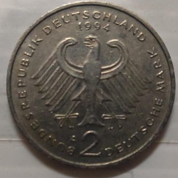 GERMANY  Deutsche 2 MARK 1994 (USED)
