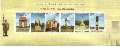 Indian War Memorial Indians in First World War - 2019 (Indian Miniature Sheets)