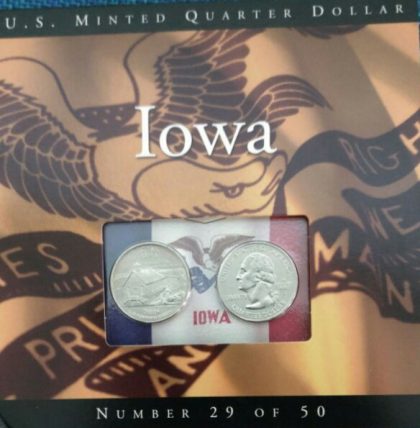 United States Quarter Dollar Iowa State 2 Coins (# 29/50) UNC