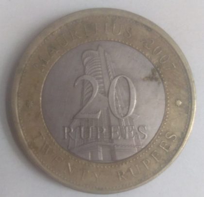 MAURITIUS 20 RUPEE 2007(used) - Image 2