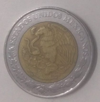 MEXICO 2 DOLLAR 1999(used) - Image 2