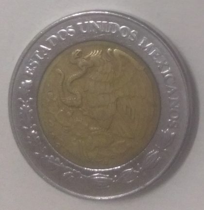 MEXICO 5 DOLLAR 1994(used) - Image 2