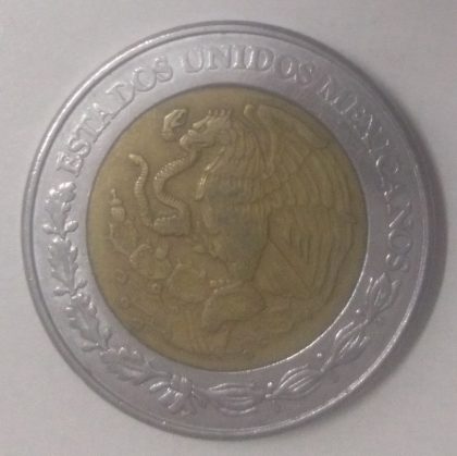 MEXICO 5 DOLLAR 1998(used) - Image 2