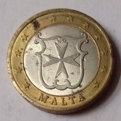 VATICANA 1 Euro Specimen coin MALTA (used) - Image 2