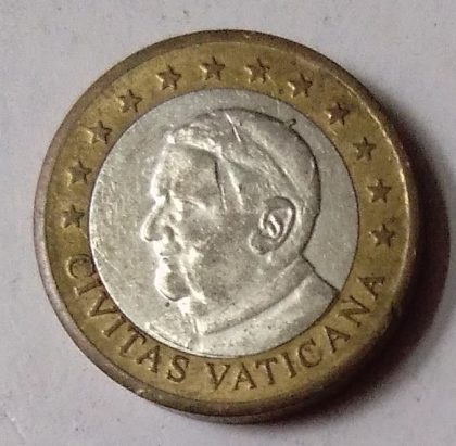 VATICANA 1 Euro Specimen coin (used)