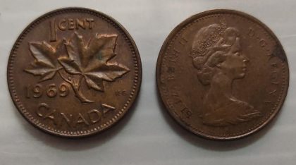 1 Cent Canada 1969 Elizabeth II D.G Regina (used)