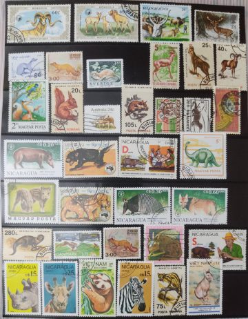 Animals used stamps (36 stamps)