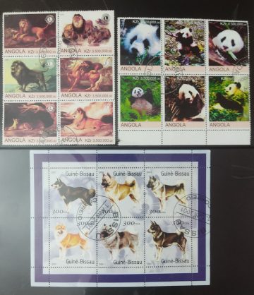 Animals used stamps (18 stamps)