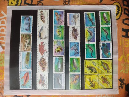 Fishes used stamps (29 stamps)